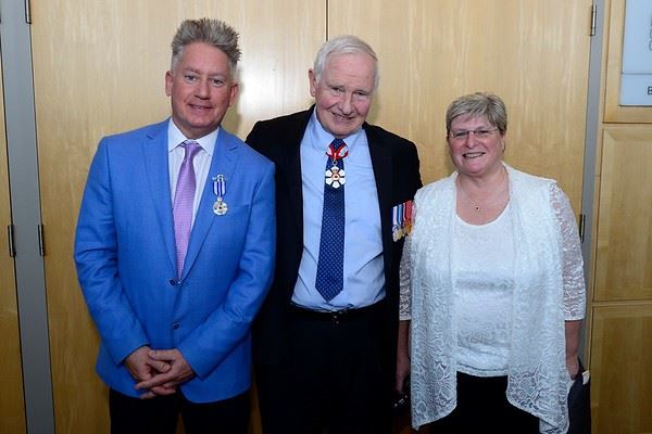 Scott Graham (left), Governor General, Heather Graham (Scott’s wife)