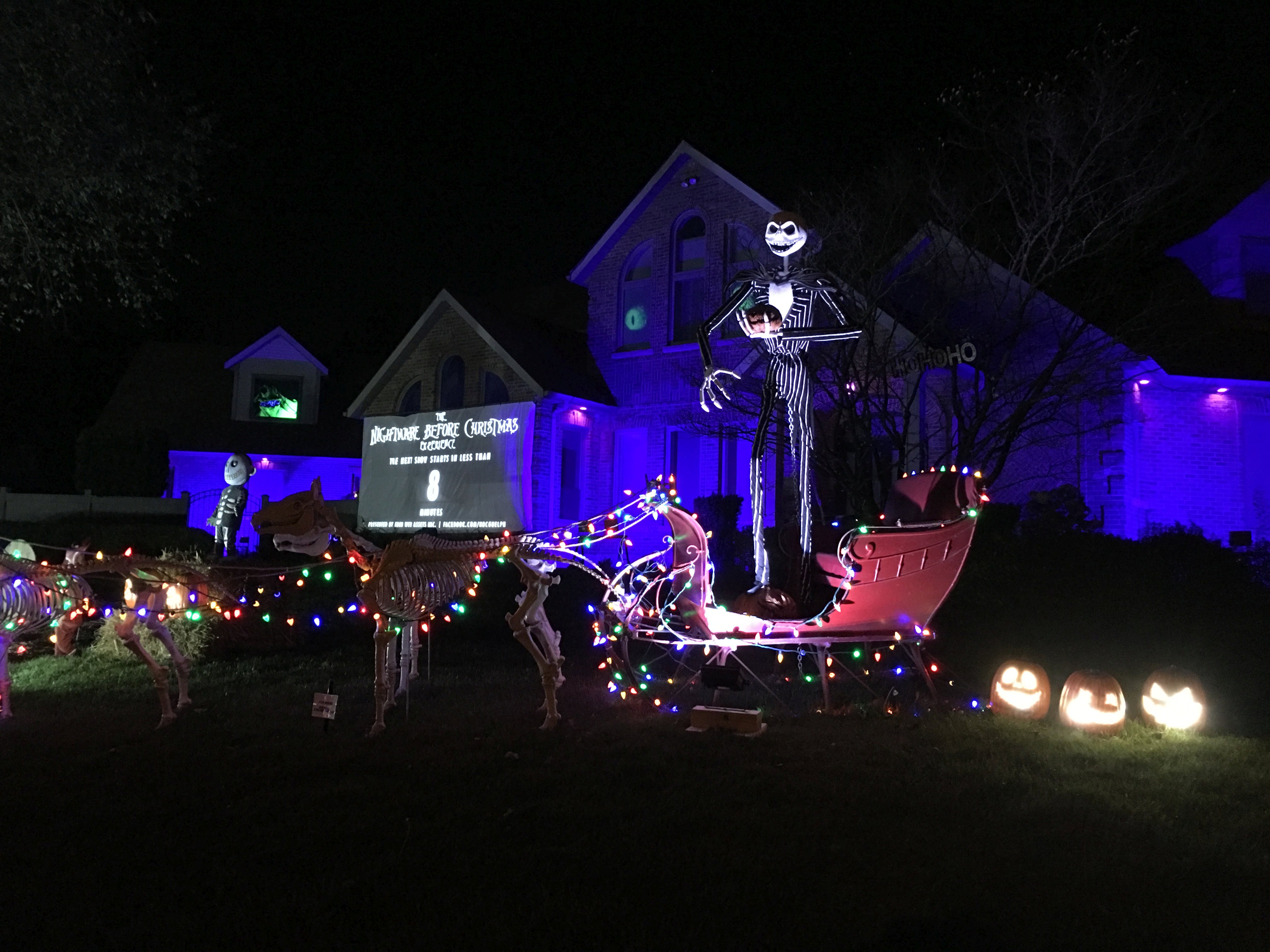 Nightmare Before Christmas Hallowe'en Display - Puslinch Style!