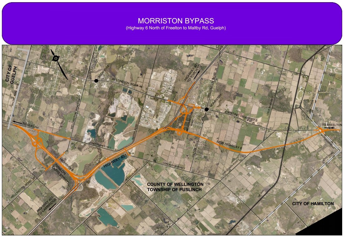 MTO highway 6 bypass map